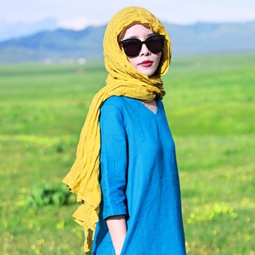 长长久久/十木米原创百分百稀疏亚麻文艺百搭四季可用披肩围巾,淘宝优惠券,粉丝福利购,淘宝优惠卷