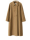 All-wool double-sided cashmere mid-length retro coat