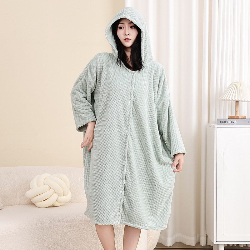 2025新款冬可穿式浴巾速干吸水女士浴裙家用洗澡浴衣加厚连帽浴袍,淘宝优惠券,粉丝福利购,淘宝优惠卷