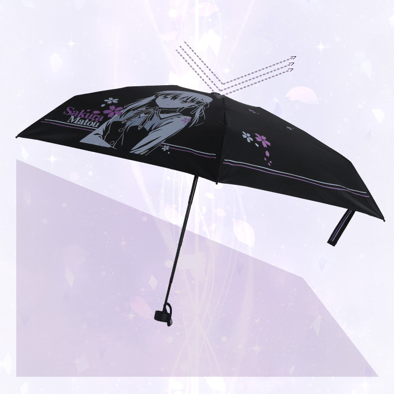 fate官方正版雨伞幸运石二次元动漫周边间桐樱便携黑胶晴雨伞_虎窝淘