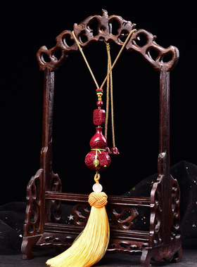 真朱砂高含量红砂大葫芦手把件