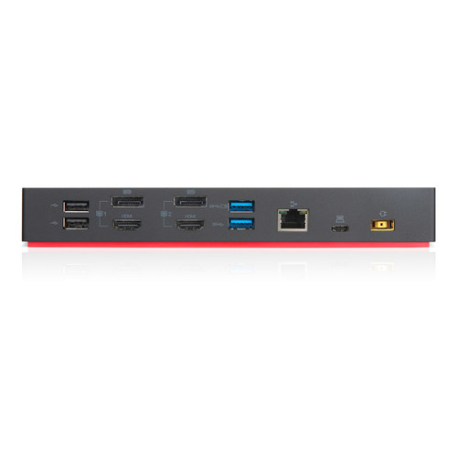 联想ThinkPad USB3.0雷电Type-C双口4K双屏扩展坞X1 P1 X13 T14 40AF0135CN通用苹果华为小米小新ThinkBook - 图1
