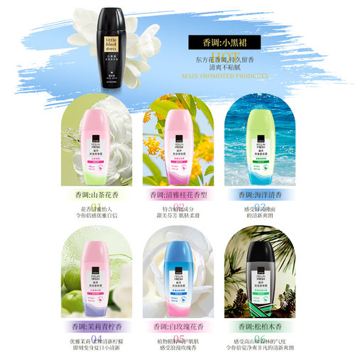 Avon/雅芳止汗香体露走珠吸汗腋下干爽留香水小黑裙山茶正品40ml - 图0