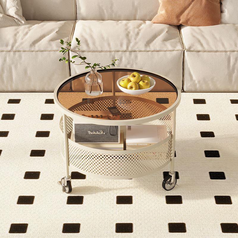 网红客厅可移动小茶几小桌子法式小户型沙发边几轻奢高级感小圆桌 - 图0