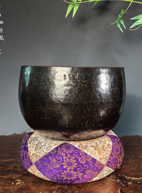 日本铜器手工大铜罄老铜钵音疗