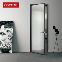 Gold wood door toilet door toilet door indoor door bedroom door glass door closed door aluminum alloy door bathroom door
