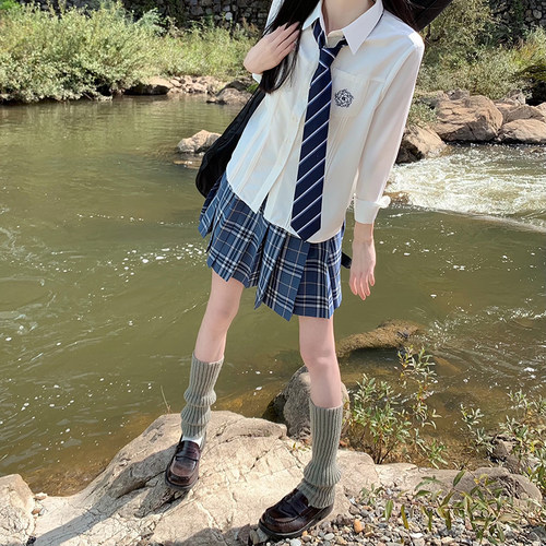东京岁时记jk女夏季新款学院风樱川短袖衬衫小个子刺绣宽松上衣女 - 图2