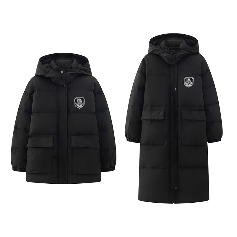 东京岁时记jk原创保暖白鸭绒黑色学院风长款藤野高羽绒服外套女款