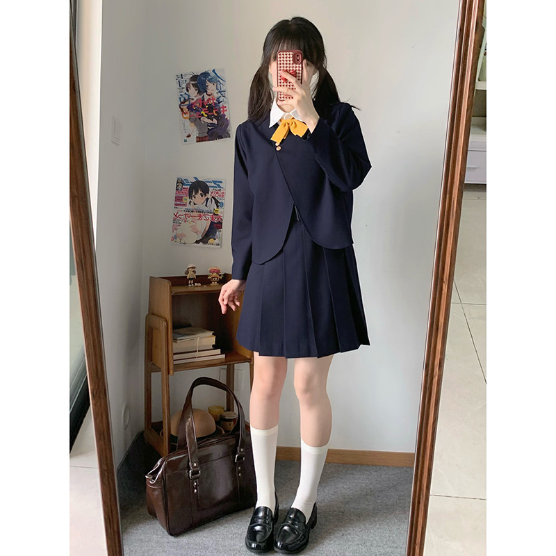 东京岁时记原创正版jk制服学院风卡奶裙女黑色可爱乖甜白衬衫套装,淘宝优惠券,粉丝福利购,淘宝优惠卷