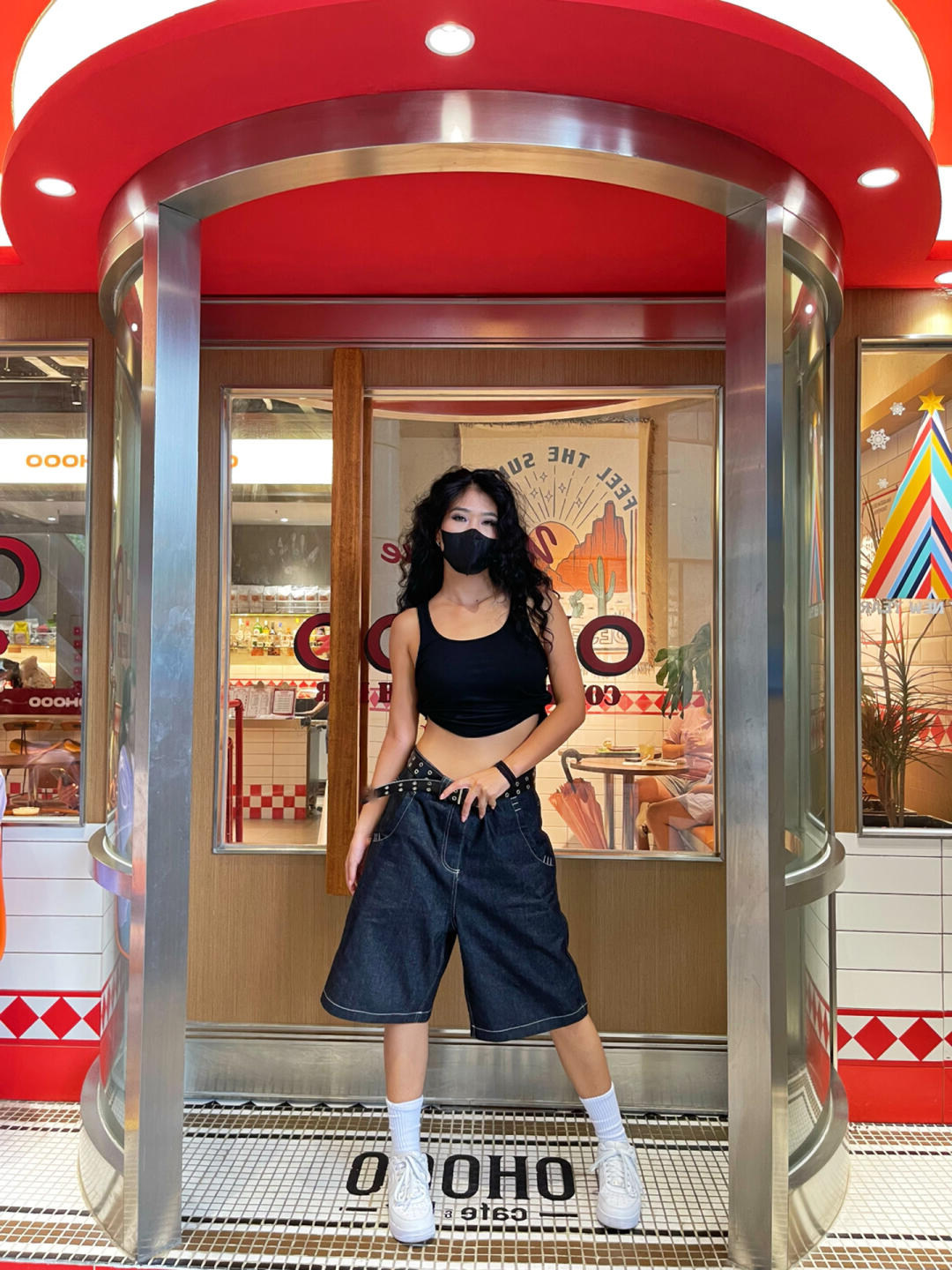 雯雯小超人 黑色刺绣五分牛仔短裤女2025夏季新款高腰显瘦中裤子,淘宝优惠券,粉丝福利购,淘宝优惠卷