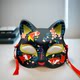 Japanese style fox mask half face for children