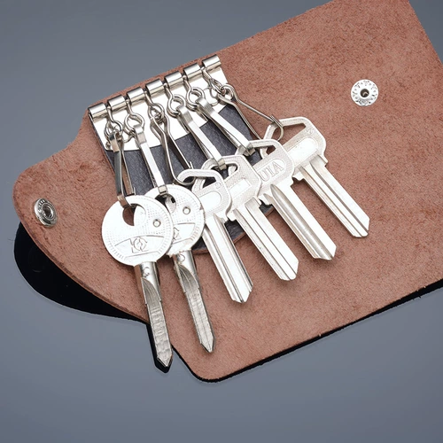 Ключница, кожаная сумка через плечо, мужской брелок, система хранения, с печатью вашего логотипа, делается под заказ, подарок на день рождения