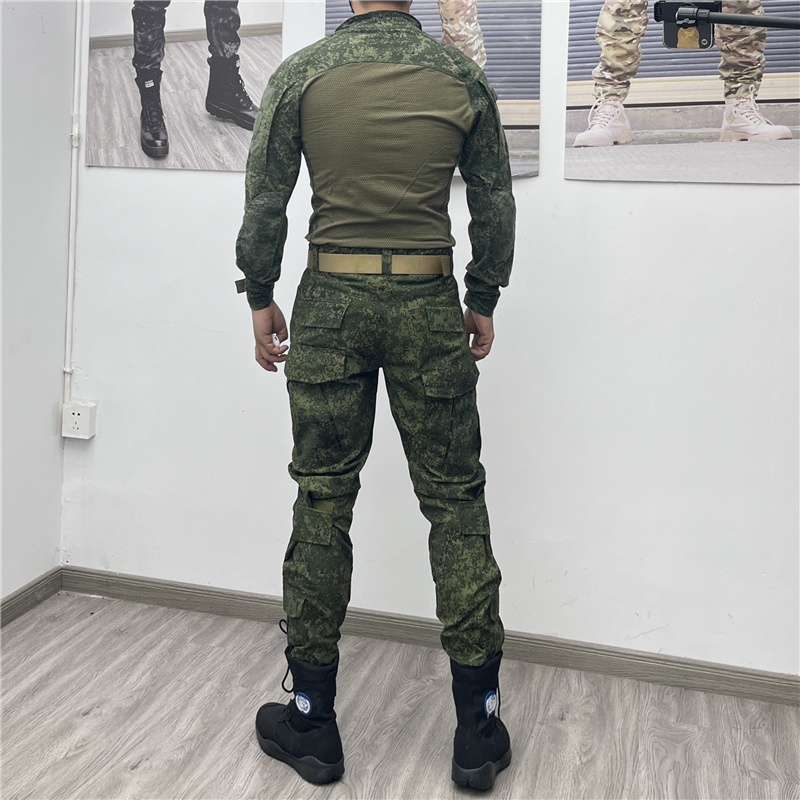 秋冬男女户外战术套装俄罗斯迷彩服抓绒软壳防水冲锋衣蛙服耐磨帅 - 图2