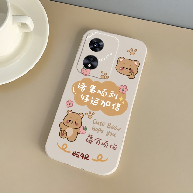 OPPOA97卡通TPUins风简52约液态硅胶小清新53文字全包保护防摔新款57个性肤感93s手机套男创意96高级女可爱简 - 图0