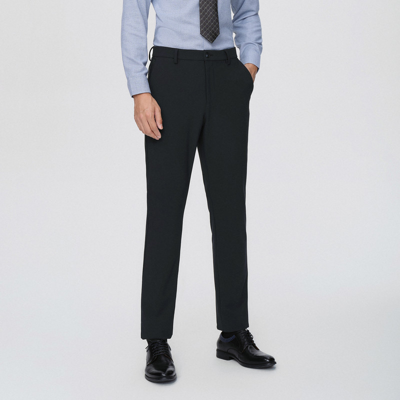 Jinba Men's Men's Straight Pants Autumn and Winter Versatile Business Long Pants Solid Color Mid-Waist High-Level Casual Pants