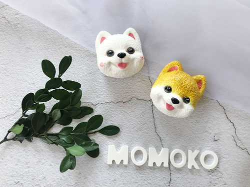 MOMOKO香薰石膏ins爆款博美小俊介可爱狗狗车载汽车出风口香薰 - 图1