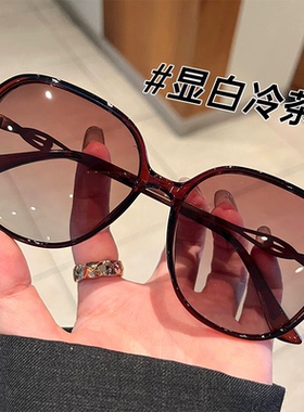 时尚大框优雅紫色墨镜女2026新款高级感防紫外线偏光太阳镜开车