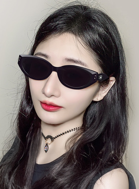 gm复古猫眼墨镜女小脸高级感小框欧美街拍辣妹防晒紫外线太阳眼镜