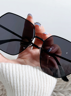 高清偏光太阳镜2024夏季多边形金属男士大框大脸墨镜防晒防紫外线