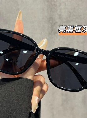 方形大框茶色墨镜男女款可配近视带度数防紫外线开车偏光太阳眼镜