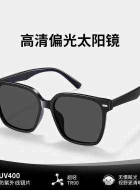 复古方框大框墨镜男大脸显瘦开车骑行登山偏光镜防紫外线太阳眼镜