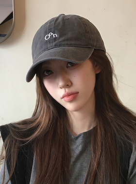 韩系简约明星同款高品质鸭舌帽女百搭刺绣运动休闲显脸小棒球帽男
