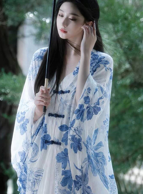 烟雨江南~夏季防晒薄款披肩女盘扣百搭长款旅行拍照透气开衫丝巾