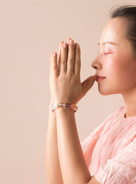 紫黄晶白水晶月光石多宝手串礼物