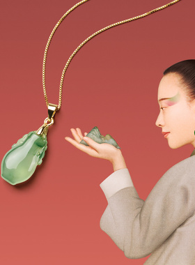 梅朵文创天然翡翠飘花糯冰种