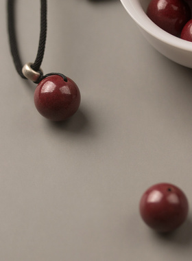 转运圆珠朱砂本命年吊坠挂绳礼物