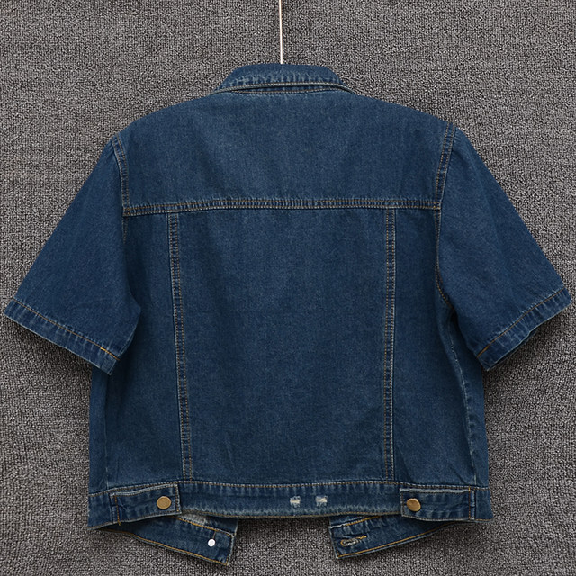 2025 new summer coats, thin jackets, thin denim jackets, short-sleeved women's outer cardigans, short styles, worn and versatile