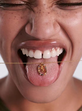 女纯银镶嵌彩宝石轻奢小众锁骨链