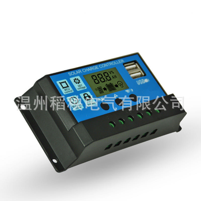 太阳能板控制器12V24V10/20/30AUSB手机充电器光伏板锂电池搭配-图0