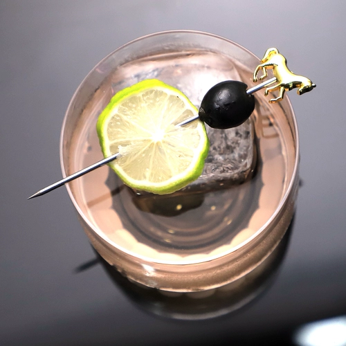 Барная посуда из нержавеющей стали коктейль винной иглы личность коктейль фруктовые знаки фруктовые виза закуски подпись