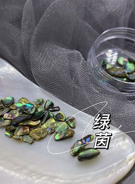 网红幻彩天然鲍鱼贝壳美甲贴片