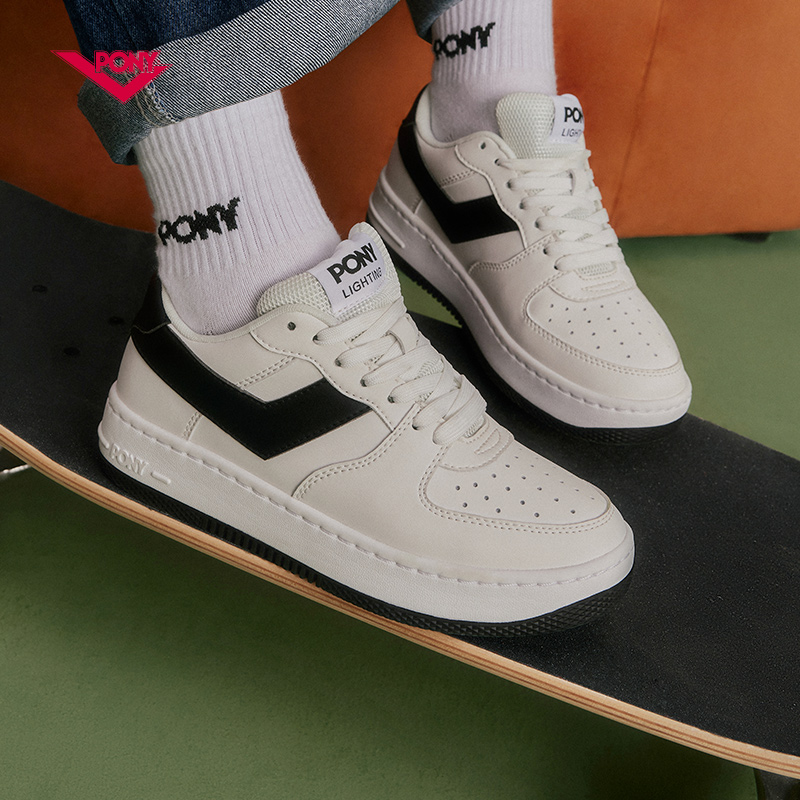 白鹿同款PONY波尼板鞋空军Lighting男女情侣厚底小白鞋休闲运动鞋