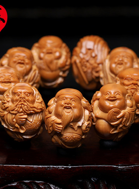 苏家福禄寿喜群仙会橄榄核手串