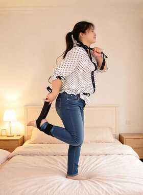 足部瑜伽拉伸带 脚踝腿部柔韧训练带 运动居家拉筋辅助绑带