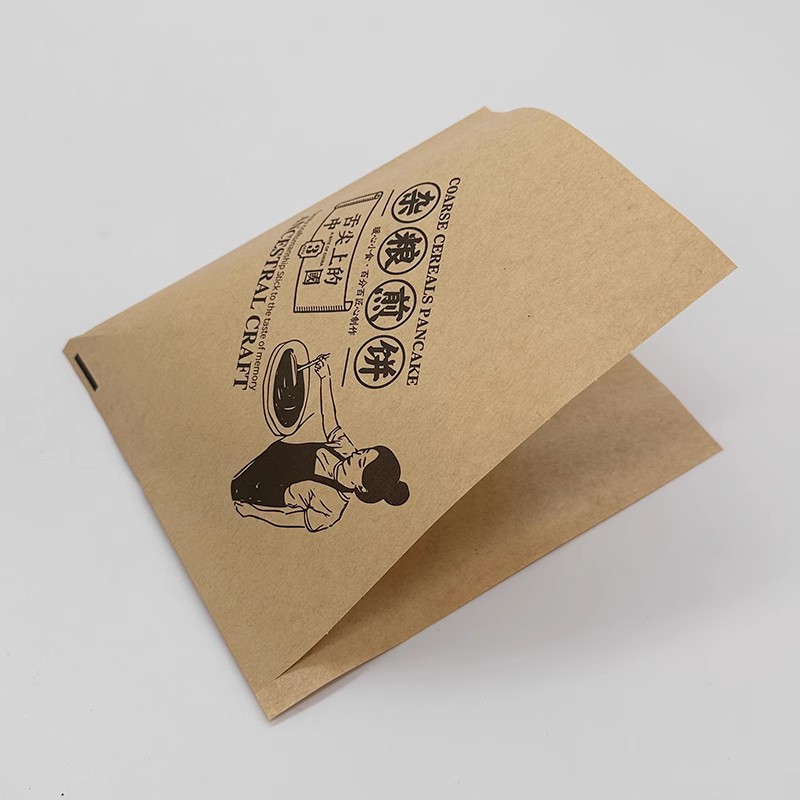 三角煎饼袋子防油纸袋一次性小吃打包袋纸袋煎饼果子纸袋定制 - 图0