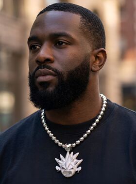 偷米thomeboydontkill同款满钻嘻哈项链kt2的周边人头像说唱吊坠