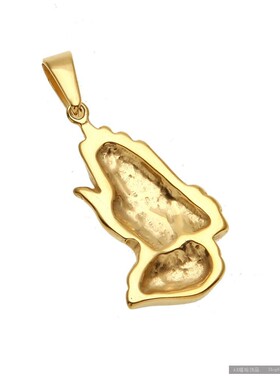 欧美男士祈祷之手吊坠