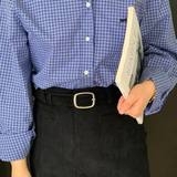 麂皮绒磨砂美拉德复古棕色腰带带女士真皮装饰配西装牛仔裤皮带潮