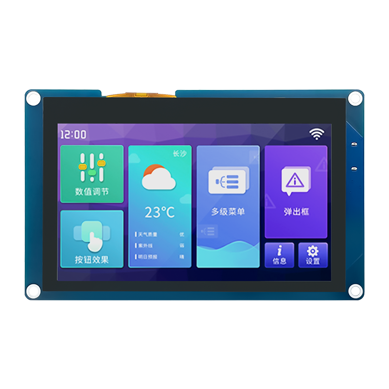 海凌科无线WiFi蓝牙4.3寸TFT彩色电容触摸串口显示屏US100-043-图3