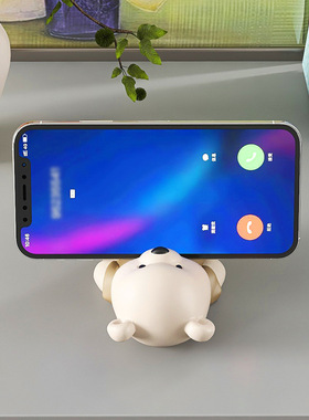 熊平板手机支架摆件书房办公室好物桌面装饰生日礼物送朋友闺蜜