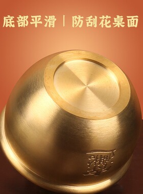 百福铜缸纯黄铜米缸聚宝盆摆件客厅家居聚米小铜盆存钱罐招财