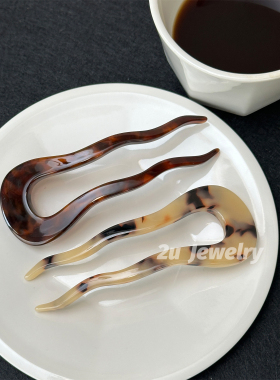 高级感发簪醋酸板材简约发饰