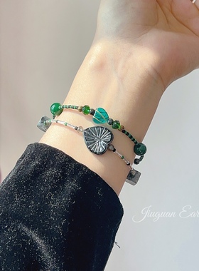 蛇院配色｜酒馆饰品原创斯莱特林绿色复古文艺手串手饰送人礼物