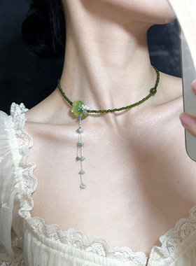 酒馆原创｜一池春水项链女锁骨链颈链choker轻奢小众高级感