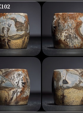 广西草花国画石精品盖置茶具茶盘奇石摆件工艺品上漆款TGZ101-150