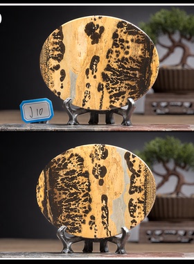 国画石石材家居摆件中式客厅上漆